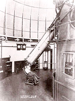 26-inch Warner & Swasey refractor, U.S. Naval Observatory, 1904. Warner & Swasey name is visible on plate attached to telescope mount at lower right.