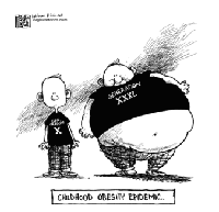 Fat kid cartoon