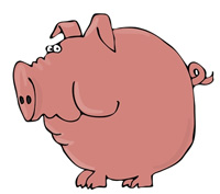 Worried pig