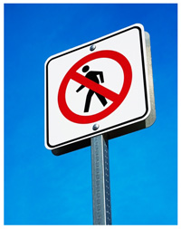 No walking