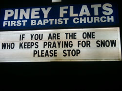 Snow sign