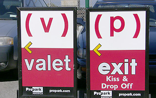 Valet Parking signs