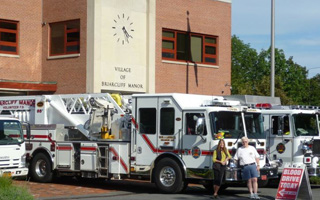 Briarcliff's Hook & Ladder has been involved in commujnity affairs for 75 years, right up to this August's Community Blood drive.