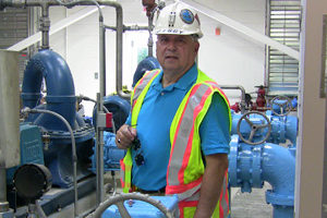 Briarcliff Manor's Village Manager Philip Zegarelli at Briarcliff's new pump station in Tarrytown.