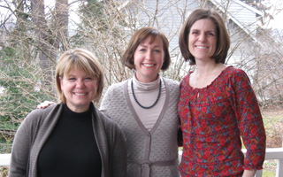 Karin Wompa, left, Susan MacFarlane and Jennifer Lobato-Church
