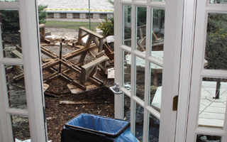 Hurricane Sandy damage in Irvington New York