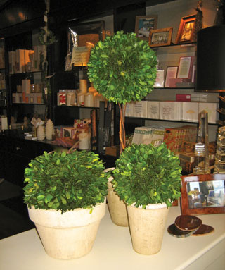 Green Topiaries make beautiful gifts that work in contemporary or traditional interiors. Find a realistic faux one for the not-so-green-thumbed friend, and he can enjoy it for years to come.