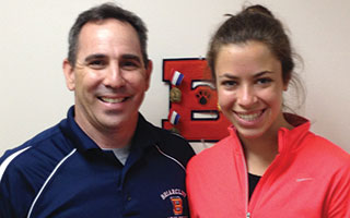 Briarcliff Manor High School Principal James Kaishian and senior Madeline Zimmerman.