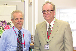 John Staiger, Jr., Asst. Supt. of Business Christopher Clouet, Superintendent