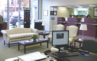 Refurbished lobby by Victoria Bieler.