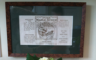 maple syrup label