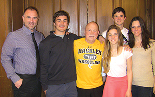 L to R: George, Damis, Coach Marchesi, Demetria, Luká and Karen Yancopoulos.