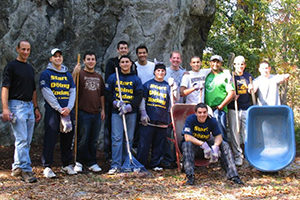 Volunteers at Rockefeller State Park