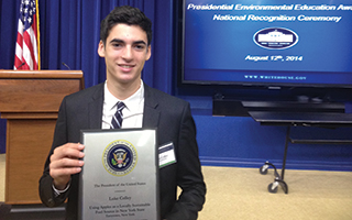 2014 Sleepy Hollow Graduate Luke Colley at the White House.