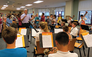 Briarcliff Middle School musicians performed seasonal tunes at the Holiday Boutique.