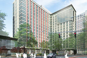 Photo: Rendering of LCOR Inc.’s 55 Bank Street project, looking north.