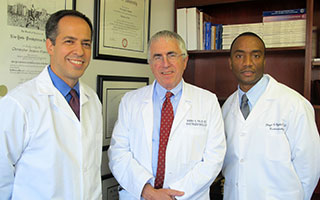 From left to right: Drs. Christopher Martin, Barry Field and Floyd Byfield of Phelps Medical Associates-Gastroenterology. The medical practice recently  achieved-accreditation by the Accreditation Association for Ambulatory  Health Care (AAAHC).