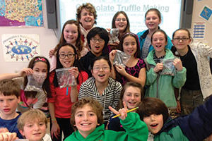 Briarcliff Middle School French students made chocolate truffles during class to take home to their families for Valentine’s Day.