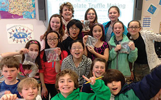 Briarcliff Middle School French students made chocolate truffles during class to take home to their families for Valentine’s Day.