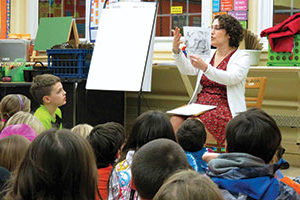 Ardsley children’s book author Leslie Kimmelman entertained Main Street School students with her insights about life as an author during the Parents as Reading Partners Night.