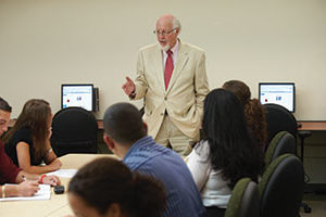 Dr. Lynn Johnson instructs LIU Hudson at Westchester MBA students.