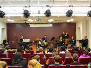 West Point Members of West Point’s Quintet Seven performed for Briarcliff Middle and High School band students during a special concert.