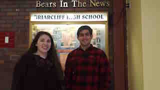 Briarcliff High School students Simone Konrad (left) and Shray Khanna  have been named finalists in the 2016 Columbia Research Scholars  Journal publication.