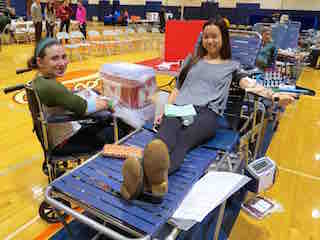 Briarcliff High School’s National Honor Society sponsored a New York Blood Center drive  during an especially needy time of year.