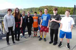 Briarcliff Middle School’s eighth-grade students connected history and  science when they visited the Walkway Over the Hudson in Poughkeepsie.