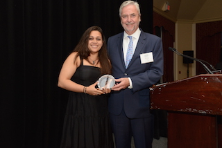 Antoinette Klatzky of Eileen Fisher and Doug Gould, WCA Board President