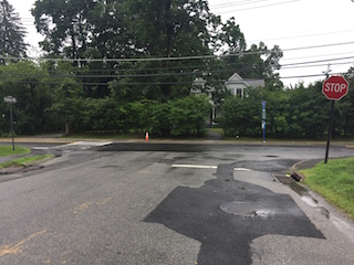 A crosswalk and pedestrian crossing signal will be added at the intersection of Ingham Road and Pleasantville Road. 