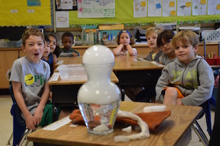 Dows Lane Elementary School students experience the fun, and educational, side of science in Facts of Matter.