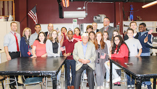 Chick Galella met with Sleepy Hollow middle schoolers to explain the significance of Veteran’s Day.