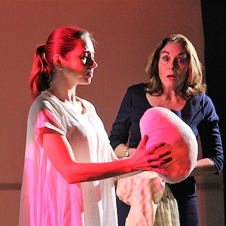 Catherine Banks and Susan Ward in Axial Theatre’s Nectar by Katie Baldwin Eng. Photo credit Kala Herh.