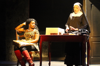 Paulette Oliva (right) with Lindsay Roberts in WPPAC’s Sister Act by Joseph Howard.