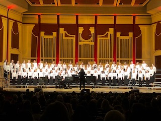 Briarcliff’s students on stage at the honor choir performance in Heinz Hall, home to the Pittsburgh Symphony.