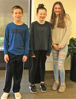 Lucas Martin, Chloe Reidy and Sophia Zielinski (L-R) at the local competition at BASF in Tarrytown.