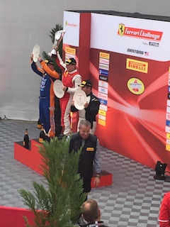 The Ferrari Challenge podium at Daytona