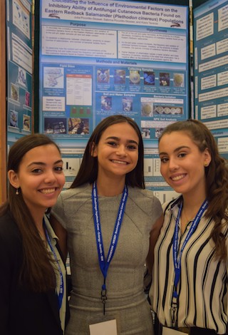 L-R: Sabrina Piccirillo-Stosser, Kiara Taveras, and Julia Piccirillo-Stosser, were among the grand prize winners at WESEF who will be competing at the Intel International Science and Engineering Fair.