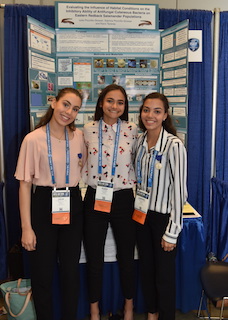 Julia Piccirillo-Stosser, Kiara Taveras and Sabrina Piccirillo-Stosser were among the Grand Award winners at Intel ISEF in Pittsburgh.