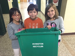 Irvington students help care for the environment through a districtwide recycling and waste reduction program.