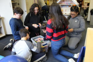 Sleepy Hollow students share time together during the Lunch Buddy Program.