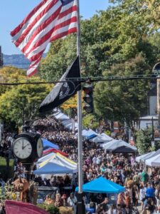 Crowds throng downtown Sleepy Hollow during the Oct. 5 street fair. Photo by Lucia Ballas-Traynor, executive director of the Sleepy Hollow Tarrytown Chamber of Commerce