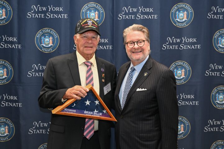 Harckham Inducts Yorktown’s Brian Sillik into the New York State Senate Veterans Hall of Fame