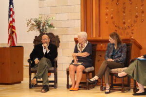 Filmmakers Joe Kolman (L) and Elana Sigall (with former New York City schools Chancellor in the middle) during a Brooklyn screening of Unorthodox Education." Photo: Izzy Canning